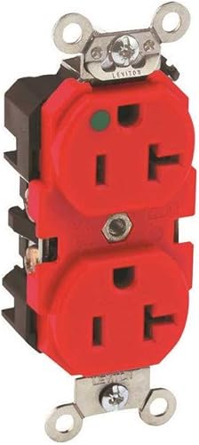 Miniatura 7 de Leviton 8300-HW 20 amperios 125 voltios grado hospitalario resistente receptáculo dúplex hoja recta conexión a tierra blanco