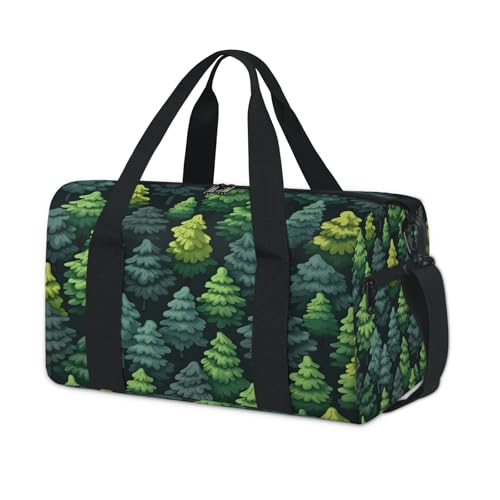 Green Tree Sports Duffle Bag for Women Men Waterproof Overnight Weekender Bag with Adjustable Strap Travel Tote Bags for Beach Yoga Work Dance Swim