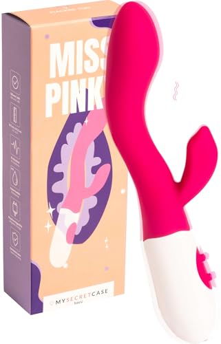 MySecretCase Vibratoreper Donna Punto G Squirting 19,5cm Vibratore Rabbit Vibratoreper Donna Grandi Stimolatore Clitoride Femminile 10 Modalità Vibrazione Sexytoysys Coppia Squirting (Fucsia)