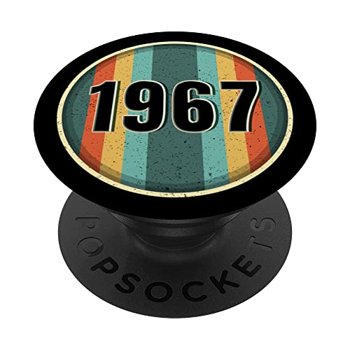Retro 1967 cumpleaños Pop Socket divertido 1967 cumpleaños 1967 PopSockets PopGrip Intercambiable