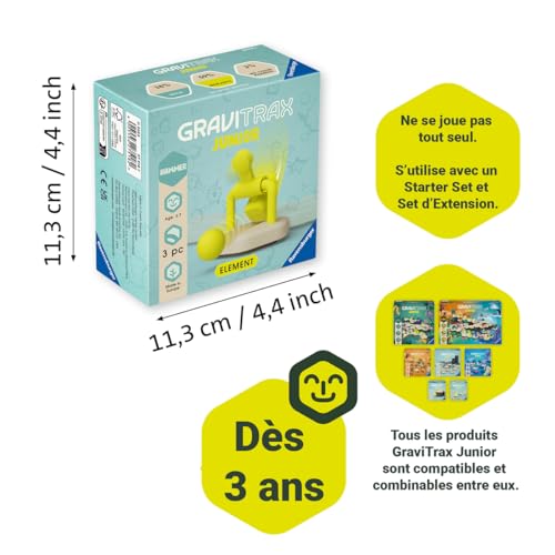 Ravensburger Gravitrax Junior Element MyHammerMarteau Circuit de Billes Jeu de Construction créatif Parcours de Billes à Construire Dès Version française 27518 - vue 9