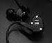 Quad Driver Headphones,ERJIGO KZ ZS6 High Fidelity Extra Bass Earbuds Without Microphone,with Detachable Cable (with Mic, Black)