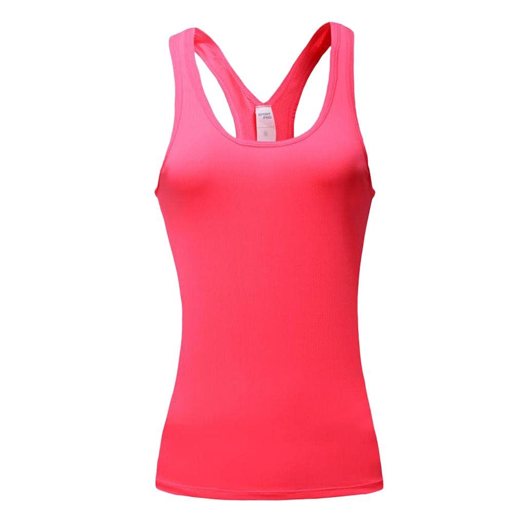 myaddiction Women Sports Vest Fitness Gym Stretch Sleeveless Shirts Pink S Sporting Goods | Fitness Running & Yoga | Clothing & Accessories | Womens Clothing | Compression & Base Layers-picture-26