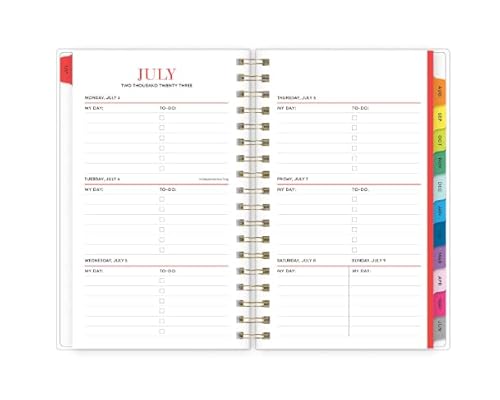 The Home Edit For Blue Sky July 2023- June 2024 Academic Weekly/Monthly Planner With Clear Pocket Cover Small Size 3.625" X 6.125" (Twilight Floral) And Crystal Diamond Pen #TOP2