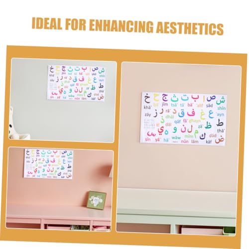 Vinilos decorativos alfabeto árabe 3 piezas para pared miniatura 7