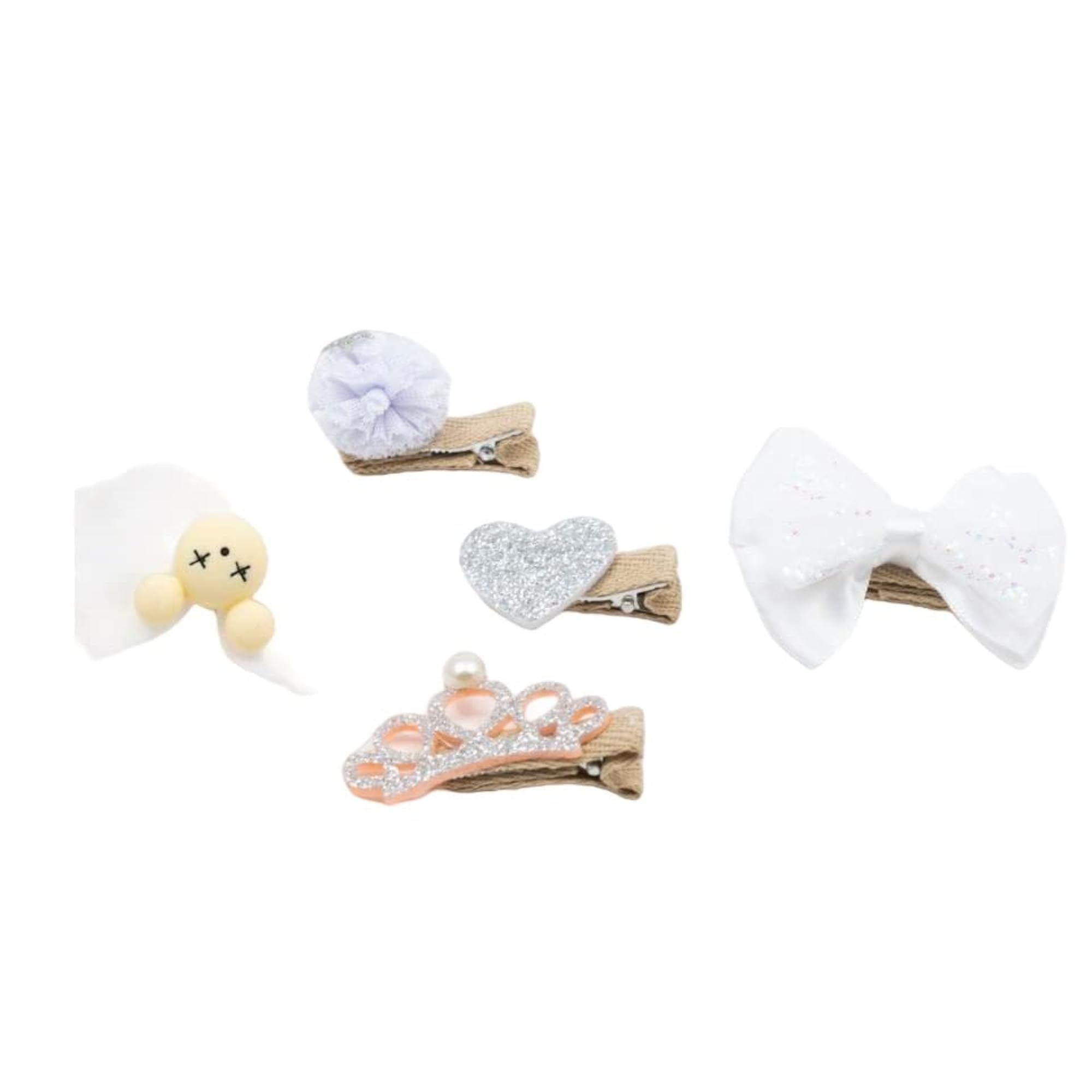 Sparkling Silver Sensation Hair Clips Set, Set of 5