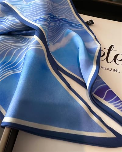 Image of Head Hair Scarf for Women,Silky Long Headscarf Purse Bag Scarfs for Handbag Fashion Satin Neck Scarves Accessories