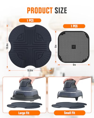 Image of 2 PCS Silicone Trivet & Splatter Shield for Ninja Crispi,Dark Blue&Black