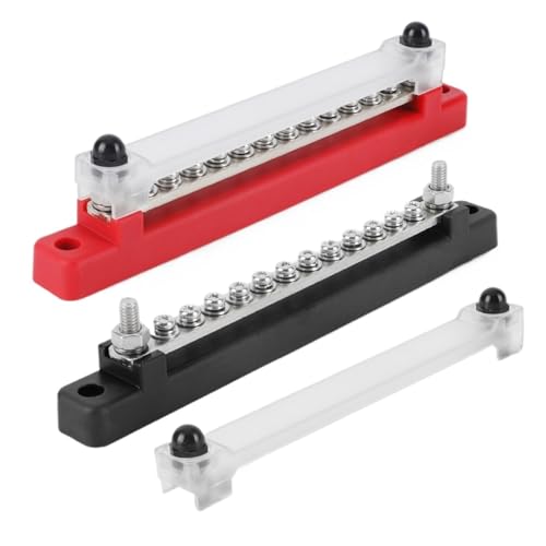 Bloque de distribución negativo positivo de 12V 150A M6 para instalaciones en barcos 2