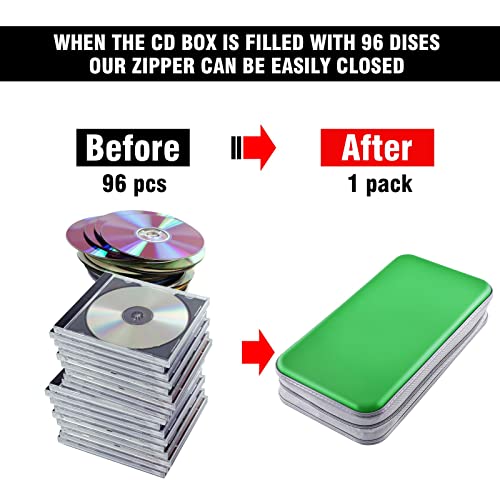 Organiseur portable CD DVD avec fermeture éclair pochette rigide