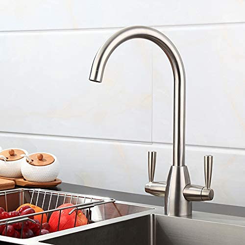 Mitigeur de cuisine inox 304 double robinet évier et lave-vaisselle - 3