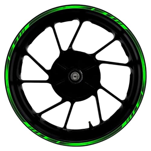 Felgen Aufkleber Felgenaufkleber Für Kawasaki Für Ninja Für Z1000 Für Z1000SX Für Z 1000 SX 17 Zoll – Reflektierende Aufkleber Für Die Nabe Motorrad Dekor Felgenaufkleber(Farbe 1)