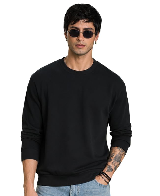 Image of Sleepynuts Men's Full Sleeve Round Neck Fleece Sweatshirt