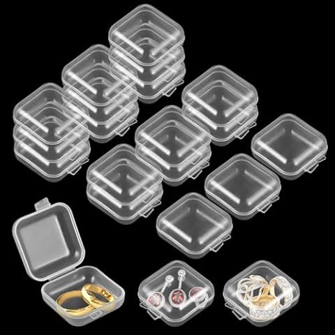 96 Pcs Mini Clear Plastic Jewelry Organizer by CebraBounze Cover
