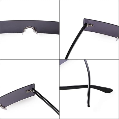 Lunettes de soleil rectangulaires vintage légères pour éliminer la pression sur le nez - 5