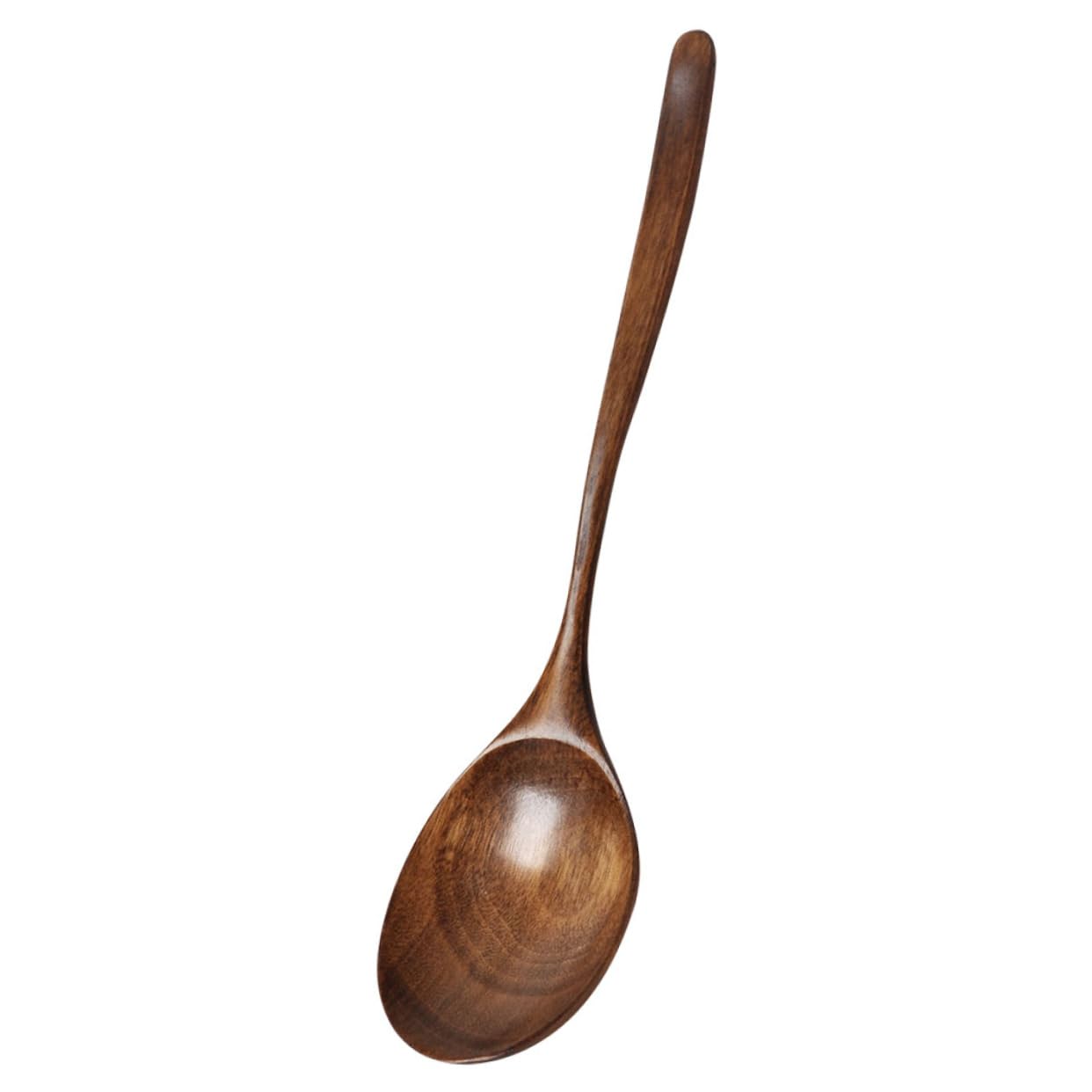 BRIGHTFUFU 1pc Japanese Wooden Serving Spoon Kitchen Ladle for Rice and Soup Smooth Finish Natural Material for Home and Restaurant Use Kitchen Supplies