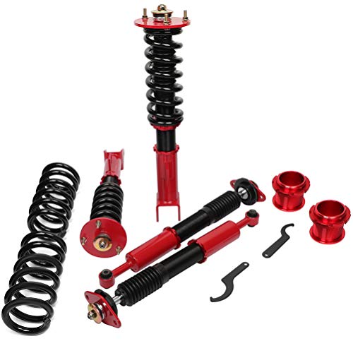 SCITOO Coilover Suspensions Shock Struts Kits Assembly Shocks Struts fit for 2005-2010 for Chrysler 300/2009-2010 for Dodge Challenger /2006-2010 for Dodge Charger /2005-2008 for Dodge Magnum - Red