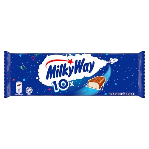 Milky Way Chocolate Multipack Bar Nougat and Chocolate 10 Bars of 21.5g