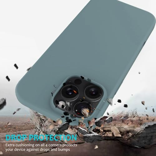 Image of FIRST MART Silicone Back Case for iPhone 16 Pro, Soft-Touch Phone Back Cover for Apple iPhone 16 Pro - Steel Grey