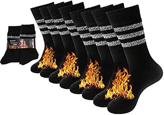 NovForth 2/4 Pairs Thick Thermal Socks Insulated Heated Heavy Warm Socks For Winter Cold Weather