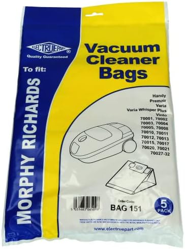 Miniatura 4 de Electruepart Bolsas de vacío para adaptarse a Morphy Richards Handy, Premair paquete de 5 - Bag151