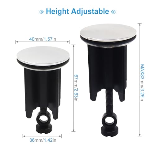 Tapón para desagüe de lavabo con filtro anti-obstrucción miniatura 2