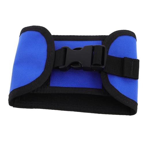 Bolsa de peso azul para cinturón de lastre en entrenamientos de buceo