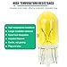 Osilly 25PCS T10 12V 5W Car Turn Signal Light Bulbs, Clear Flat Foot Vehicle Side Marker Lamp Bulbs, Auto Interior Amber Headlight Bulbs Accessories, Universal for SUV, Sedan, Truck (Yellow)