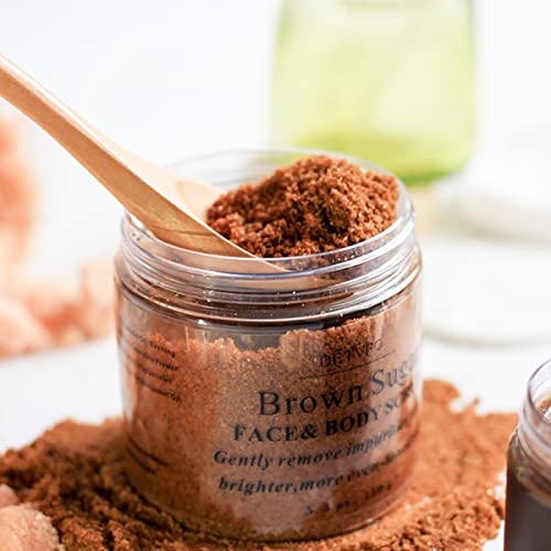 Brown Sugar Body Scrub for Exfoliation - Natural Body Scrub Moisturize Skin, Dead Skin,Deep Cleansing 5.3 oz