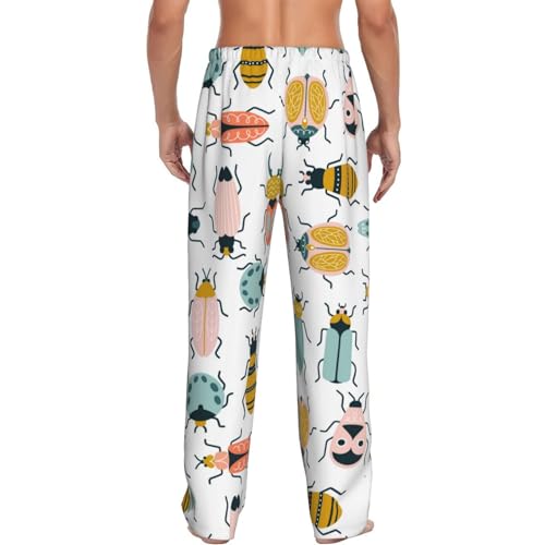 Colorful Insects Mens Pajama Pants Comfy Lounge Pjs Pants Casual Pajama Bottoms3