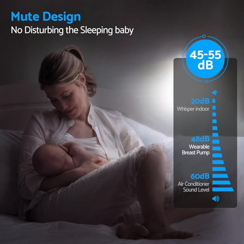 Hands Free Breast Pump - Wearable Breastpump with 4 Mode & 12 Levels, Portable Electric Breast Pump, Strong Suction, Low Noise, 24/21/19mm Flange (1 Pack)