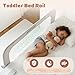 Bed Rail for Toddlers, 59in Folding Toddler Bed Rail Guard with Reinforced Anchor System & Sturdy Metal Frame, Portable Bed Railing for Baby Fits Crib,Twin, Queen & King Bed, Breathable Mesh