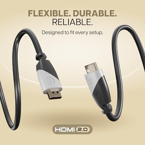 Image of GEONIX 1.5 Meter Hi-Speed 4K@60Hz HDMI to HDMI Cable, Compatible with Smart HDTV, Laptop, Monitor, Projector, Gaming Console, supports upto 32 Audio Channels (Black)