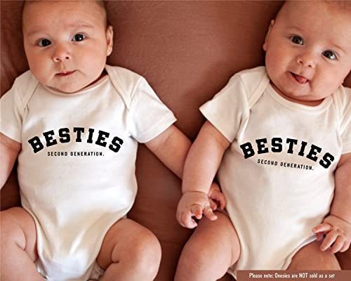 Toddler Baby Girl Boy Besties Second Generation Letter Print Shirt Best Friend Outfits BFF T-Shirt for Mom and Baby4