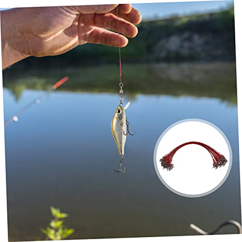 100 piezas de alambre de pesca con giratorio y broche miniatura 4