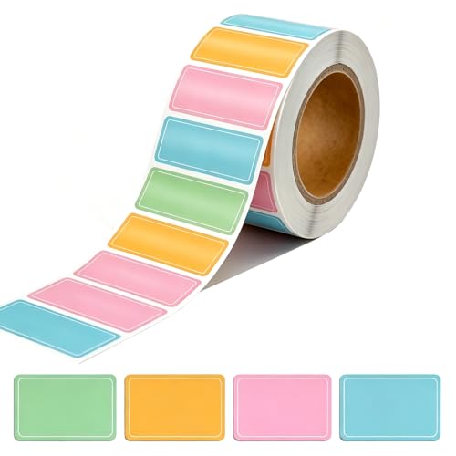 Petits autocollants rectangulaires colorés : lot de 800 étiquettes