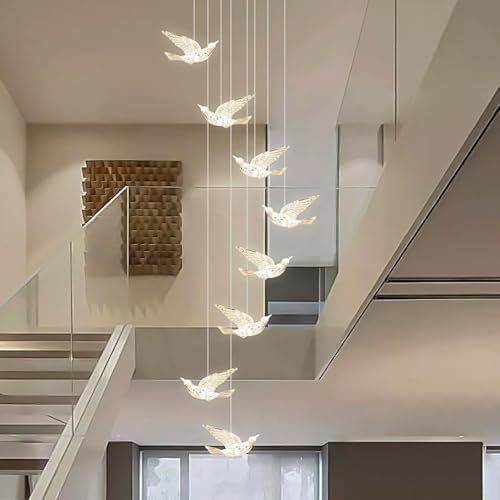 Lustres à longueur réglable MOCHAMIK en cristal de luxe pour plafond de grande villa