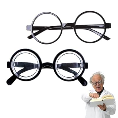 OHREN 2 Piezas Gafas de Nerd - Divertidas Gafas de Pasta sin Graduación - Accesorio de Disfraz para Abuela, Nerd, Profesor Loco o Científico (negro) | Ya disponible en tu tienda friki favorita! En mundofriki.es!