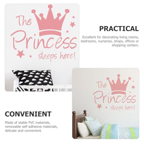 Vinilo Decorativo Corona Rosa Removible para Pared miniatura 3