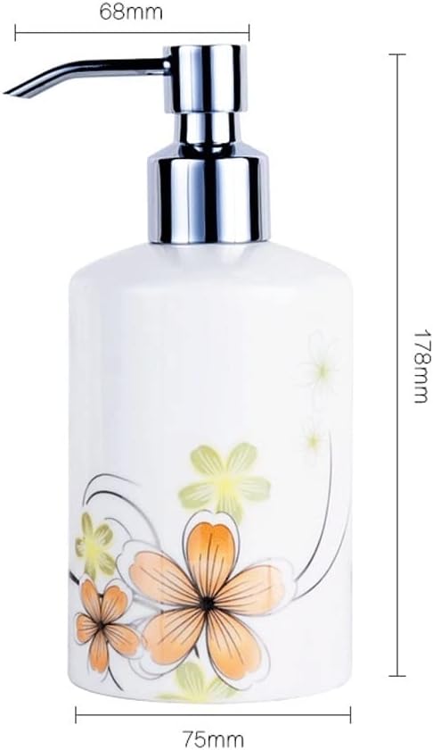 Pump Bottle Dispenser,Lotion Pump Bottles,Hand Soap Dispenser, Bathroom Soap Dispenser, Kitchen Soap Dispenser, Ceramic Soap Dispenser (12.67oz) Liquid Soap Dispenser