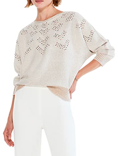 Nic+Zoe Women's Petite Constellation Sweater, Canvas, Ps #TOP26