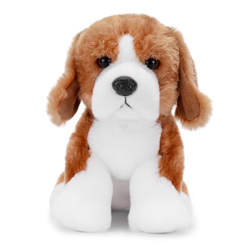 Zappi Co Miles il cane Beagle di peluche (22 cm) – Amico Beagle – Morbido e coccoloso, riciclato – Cucciolo giocoso