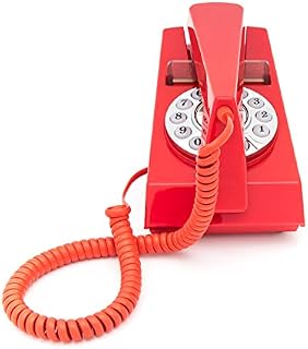 GPO Trim Phone, Push Button Retro Landline Corded Telephone, Authentic Bell Ring for Home, Hotels-(Mustard)