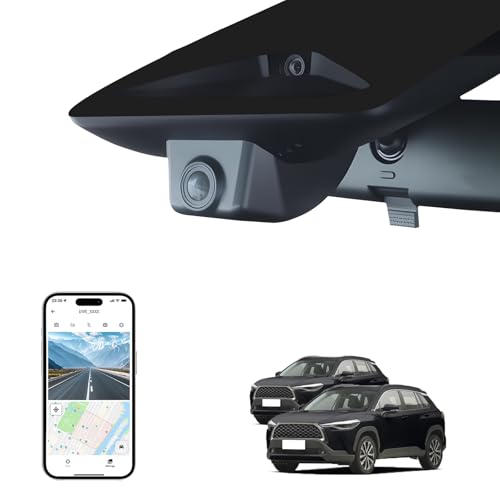 KBSYNT Front 4K Dash Cam for Toyota Corolla Cross 2023-2026 & Hybrid (NOT Corolla),OEM-Look,4K Video,Built-in WiFi & APP,Loop Recording,G-Sensor,Plug & Play,64GB Card