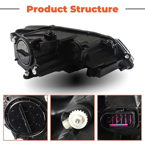 labwork Headlight Assembly Replacement for Jetta 2011-2018 [Halogen Model] Headlight Headlamp Left Driver Side by labwork - Image 5