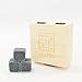 issiki Premium Whiskey Stones for Whiskey and Other Beverages, Set of 6 Grey Beverage Chilling Stones, Natural Soapstone, Packaged in an Exclusive Wooden Gift, with Velvet Carrying Pouch
