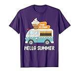 Hello Summer Ice Cream Truck Kids Ice Cream Squad T-Shirt