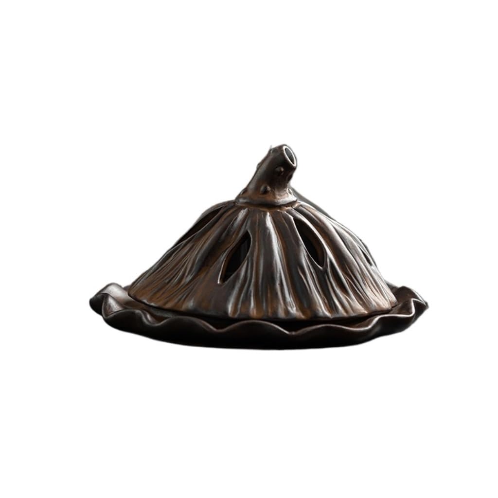 Incense Holder Base Ceramic Lotus Incense Burner Indoor Sandalwood Agarwood Aromatherapy Home Zen Ornaments