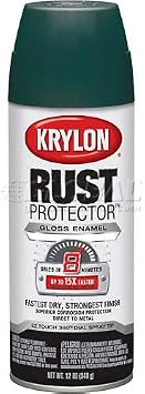 Krylon Rust Preventative Enamel Gloss Hunter Green 12oz. Aerosol Can - Lot of 6