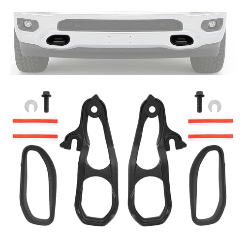 Gelacie Left&Right Front Black Tow Hook Kit Compatible with 2019-2024